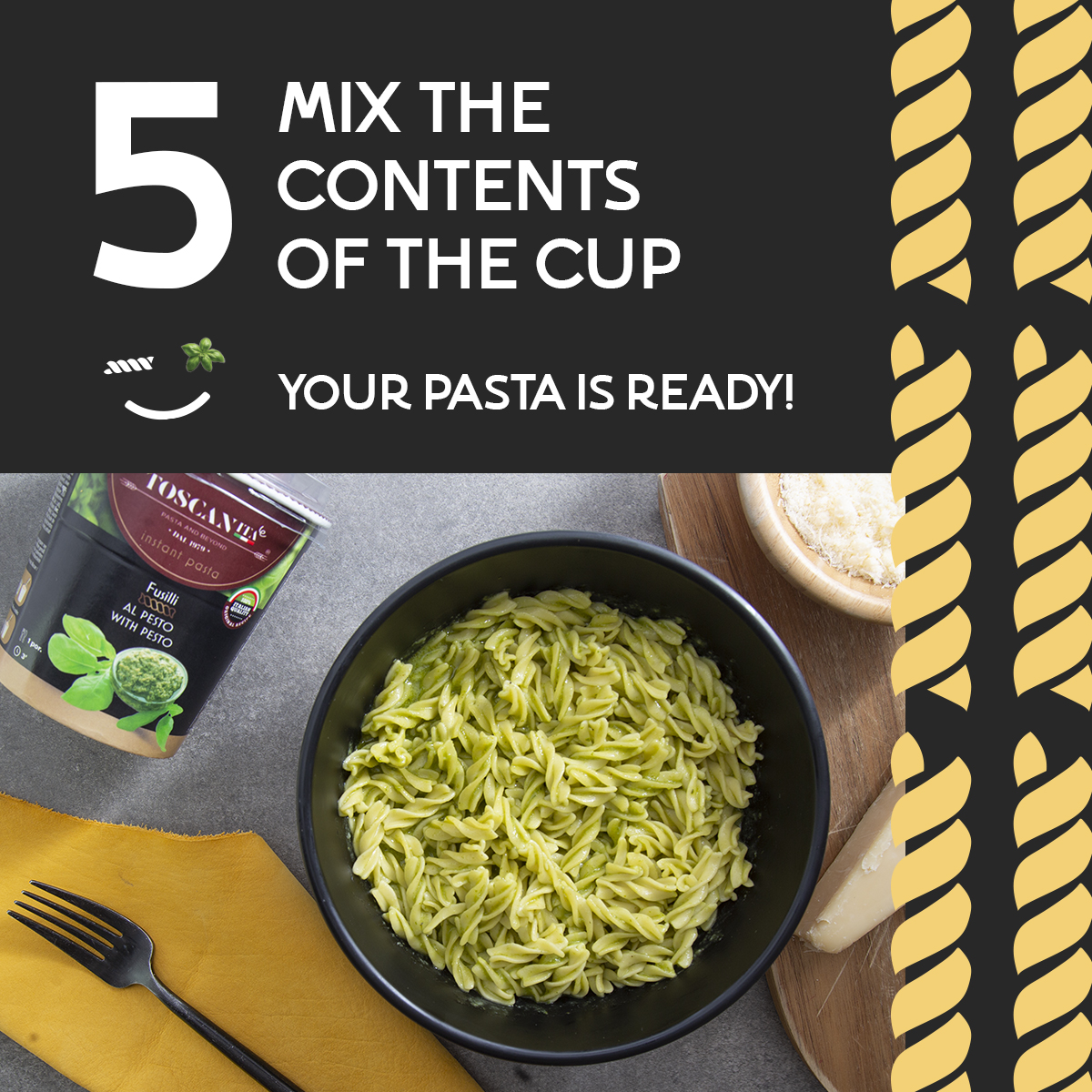 how to make pasta in 3 minutes - 4 How to make pasta? With Toscanità Instant Pasta takes just 3 minutes!